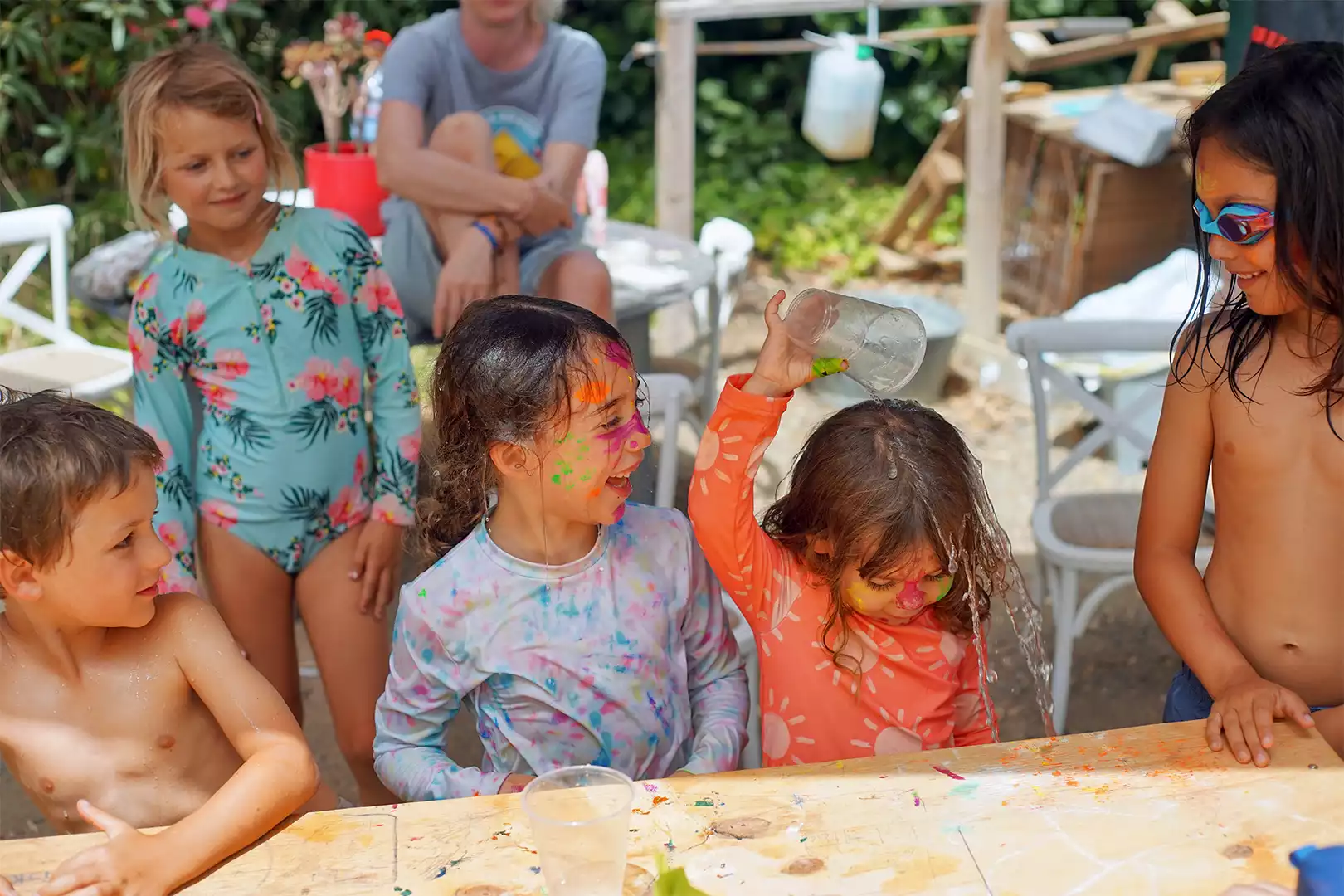 A collaborative painting activity