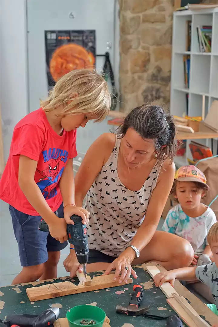 Woodworking at Alma Forest Summer Camp